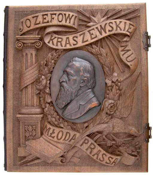 Plik:Płaskorzeźbiona dekoracja, opr. albumu dedykowanego J. I. Kraszewskiemu, 1874, wg Paś 2017, il. 6.jpg