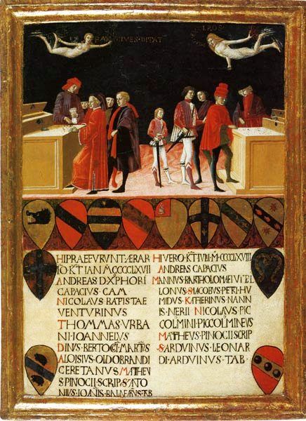 Plik:Biccherna oprawy, Oprawa księgi urzędu kasy miejskiej w Sienie, tzw. Biccherna, Siena,1468, fot. domena publiczna.jpg
