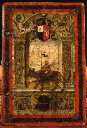 Plik:Biccherna oprawy, Oprawa księgi urzędu kasy miejskiej w Sienie, tzw. Biccherna, Siena, 1 poł. XVI w., fot. wg www.archiviodistato.siena.it.jpg