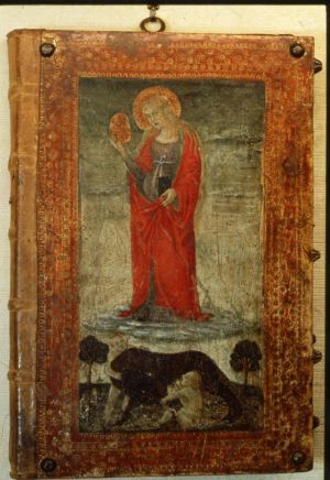 Plik:Biccherna oprawy, Oprawa księgi urzędu kasy miejskiej w Sienie, tzw. Biccherna, Siena,1497, fot. wg www.archiviodistato.siena.it.jpg