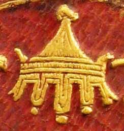 Plik:Umbraculum, Motyw ombrello parasola na weneckiej oprawie z kon. XVI w. wg legacy.bibliotecamai.org.jpg