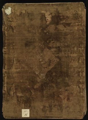 Plik:Tekstylne oprawy, opr. aksamitna bez okuć, Mszału Drzewickiego, Missale Gnesnense, Kraków 1498, fot. BN Warszawa.jpg