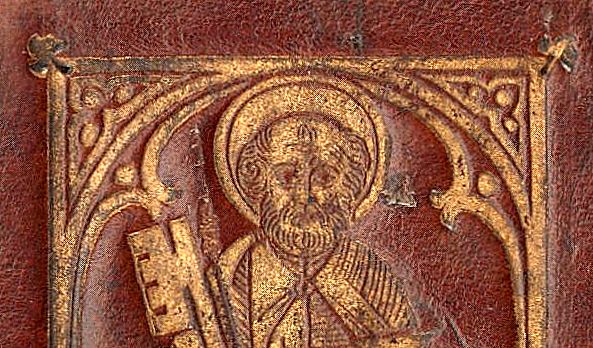 Plik:Maswerk, Maswerkowe dekoracje pach łuku arkady na plakiecie, oprawa krakowska, lata 20. XVI w. BJ Kraków, fot. BJ.jpg