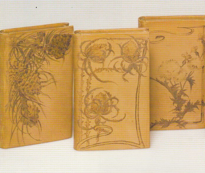 Plik:Liść, Motywy ulistnionych roślin na oprawach secesyjnych, P. Provost, ok. 1900, fot. wg Wittock 2008.jpg