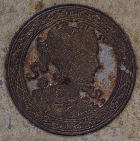 Plik:Popiersie, Imaginacyjne popiersie all'antica w medalionie na oprawie renesansowej, Polska, 2 poł. XVI w..jpg