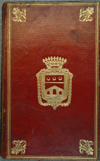 Plik:Almanachów oprawy, Oprawa Almanach Royal z superekslibrisem francuskiego arystokraty, Paryż, 1789, Biblioteka Polska w Paryżu, fot. A. Wagner.jpg