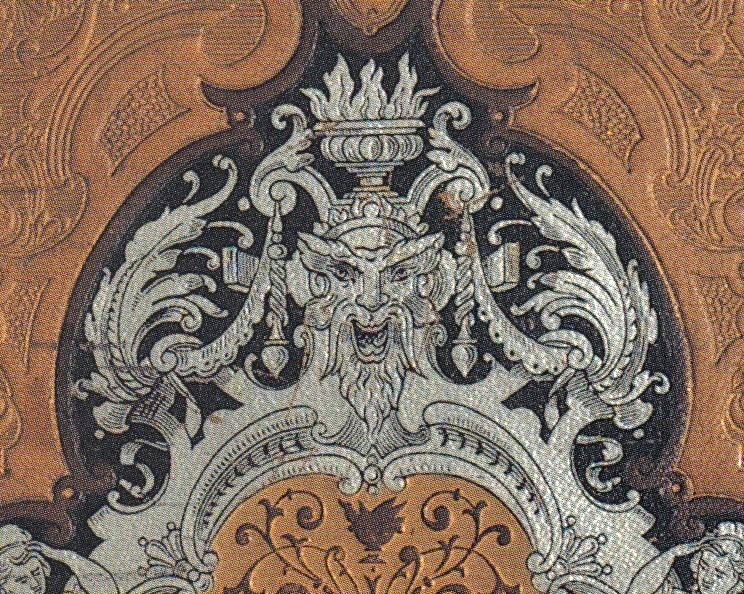 Plik:Maszkaron na niemieckiej oprawie wydawniczej o dekoracji historyzującej, 1881, wg Jaeger 2002.jpg