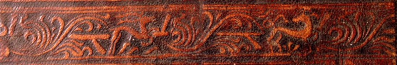 Plik:Pies, po prawej, jako element kompozycji radełkowej ze sceną łowów wśród arbor vitae, Kraków, ok. 1500, BWSD Włocławek, fot. A. W.jpg