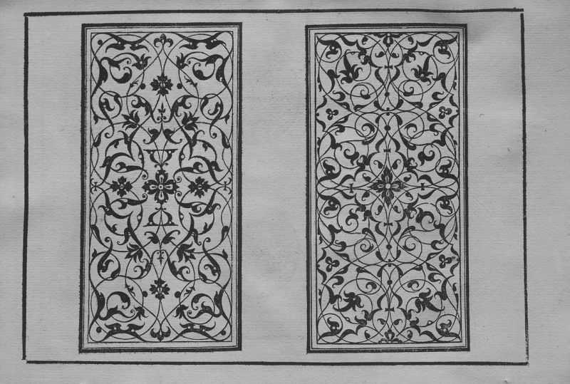 Plik:Wzorniki introligatorskie, Drzeworytnicza plansza we wzorniku Petera Flötnera, Zurych 1549, fot. wg metmuseum.org.jpg