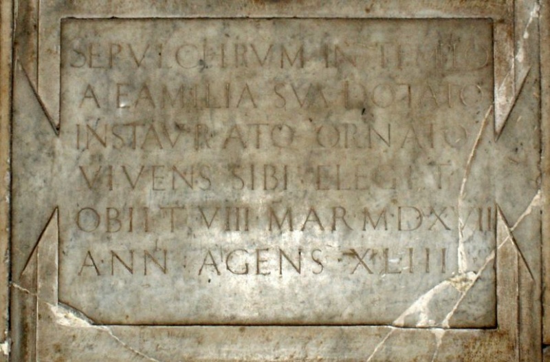 Plik:Tabula ansata na nagrobku kard. Sisto Gara della Rovere, kośc. San Pietro in Vincoli w Rzymie, 1517, fot. A. Wagner.jpg