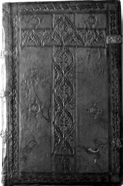 Plik:Krzyż, Motyw krzyża w dekoracji oprawy gotyckiej, Introligator IC, Kraków, ok. 1480, BJ Kraków, fot. A. Wagner.jpg
