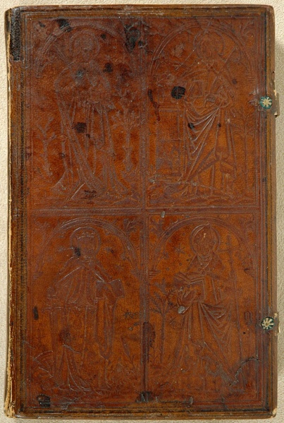 Plik:Arkada, Wizerunki świętych w arkadach na francuskiej oprawie plakietowej z pocz. XVI w. Pierpont Morgan Library.jpg