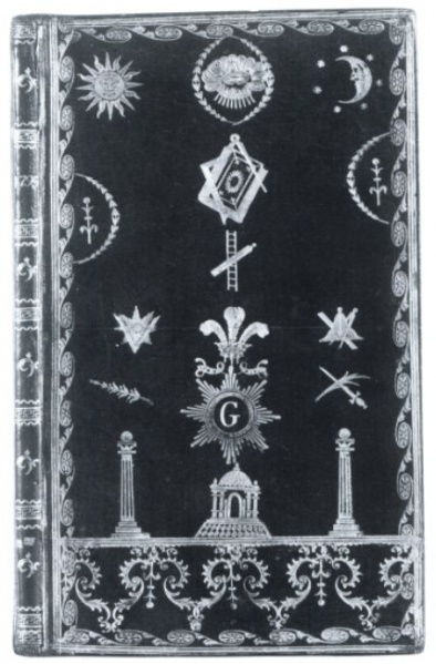 Plik:Masońskie oprawy, Oprawa masońska, Anglia, Londyn, lata 90. XVIII w., fot wg Maggs Bros 1987.jpg