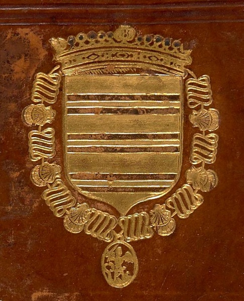 Plik:Muszla, Muszle na łańcuchu Orderu św. Michała w superekslibrisie francuskim z XVI w., BCzartMNK, POLONA.jpg