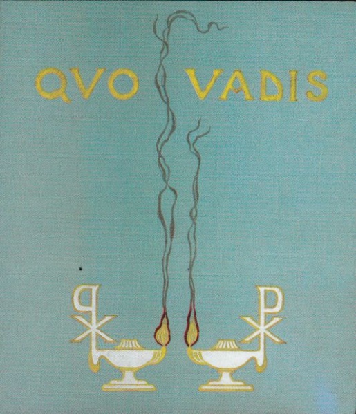 Plik:Secesyjne oprawy, Oprawa wydawnicza Quo vadis Henryka Sienkiewicza, 1902, introl. Karol Wójcik, repr. wg Łysiak 2004.jpg