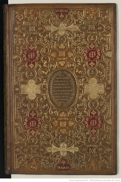 Plik:A la fanfare oprawy, Oprawa a la fanfare o złoconej i mozaikowej dekoracji, Paryż, ok. 1577, BnF, fot. wg gallica.bnf.fr ....jpg