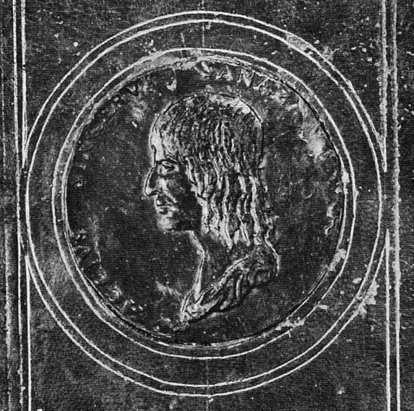 Plik:Portret medalionowy Jacopo Sanazzaro na oprawie druku jego autorstwa, Neapol, pocz. XVI w., fot. wg Macchi F. i L. 2007.jpg