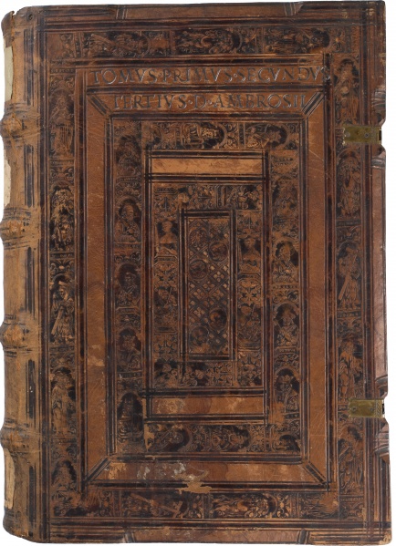 Plik:Listwa, Kilka stref listew wokół zwierciadła radełkowej oprawy renesansowej, Poznań, lata 40. XVI w., Ksiażnica Kopernikańska, Toruń, fot. T. Dorawa.jpg