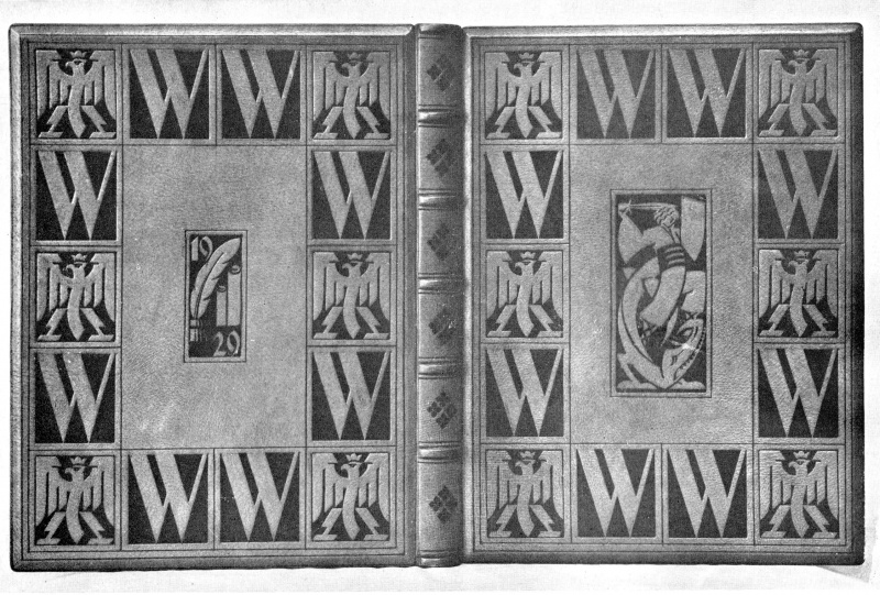 Plik:Orzeł, Kronika Zamku Król. na Wawelu, oprawa Roberta Jahody, LKraków, 1929, Silva Reum, V, 1930, tabl. nie num..jpg
