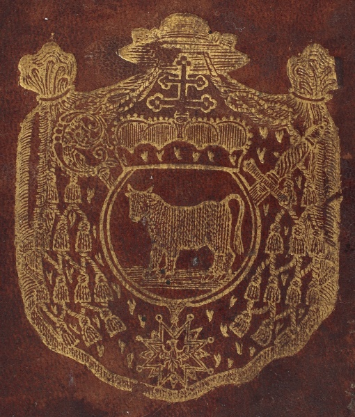 Plik:Płaszcz, Płaszcz jako element kompozycji superekslibrisu abpa Michała Jerzego Poniatowskiego, kon. XVIII w., BWSD Włocławek, fot. P. Kurek.jpg