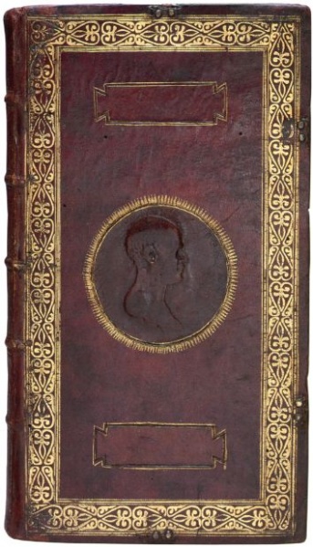 Plik:Kameowa oprawa, mały plik, z med. portr. J.J. Pontanusa, Neapol po 1505, Sotheby.s New York June 14 1990.jpg