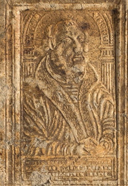 Plik:Portret Marcina Lutra wyciśnięty z metalowej plakiety na oprawie w typie witenberskim, Królewiec, lata 70. XVI w..jpg