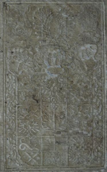 Plik:Herb, Wycisk plakiety z herbem Księstwa Pomorskiego na oprawie z warsztatu prawdopodobnie szczecińskiego, lata 70. XVI w..jpg