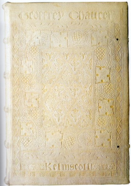 Plik:Histor. opr. Doves Bindery 1897, do dziel Chausera z of. W. Morrisa. Sothebys New York, November 1 1995, 2.jpg