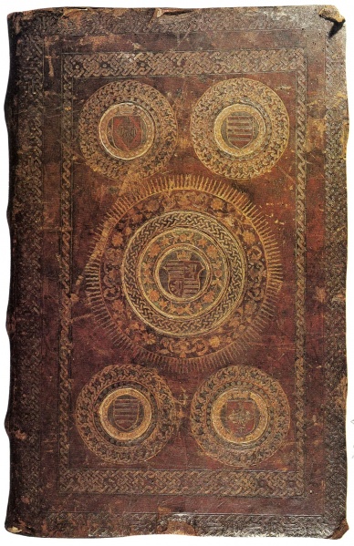 Plik:Plecionka w dekoracji oprawy tzw. Mistrza Korwina, Buda, Węgry, po 1490 r., fot. wg Mazal 1990.jpg