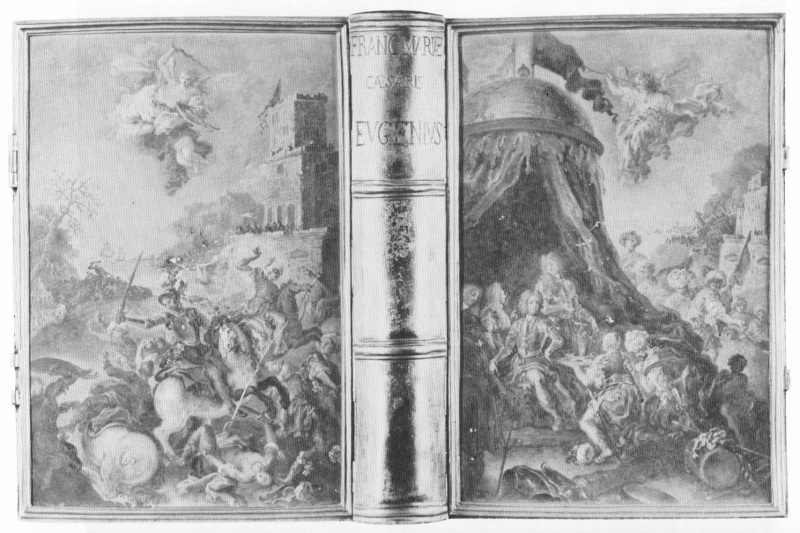 Plik:Malowane oprawy, Oprawa malowana na blachach miedzianych ze złoconym obramieniem, dla Eugeniusza Sabaudzkiego, Neapol 1724, fot. wg Mazal 1990.jpg