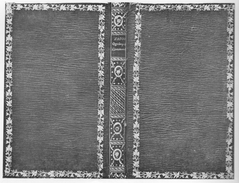 Plik:Winorośl, Ornament w formie winorośli na oprawie empirowej, introligator warszawski, po 1814, wg Birkenmajer 1930.jpg