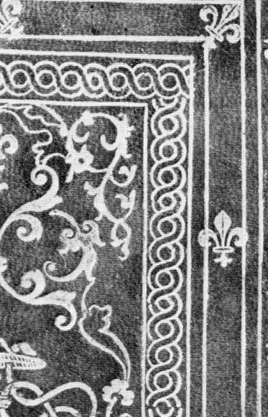 Plik:Gilosz, Gilosz na renesansowej oprawie włoskiej, 2 ćw. XVI w., fot. wg Fürstenberg, De Marinis 1966.jpg