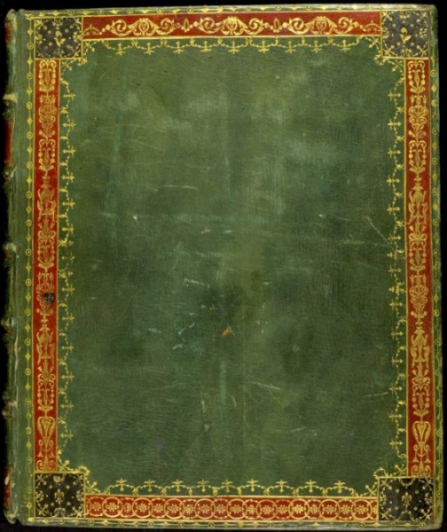 Plik:Oprawa empirowa, Francja lub Polska, 1 poł. XIX w., Roman de la Rose rękopis średn., BN, POLONA2.jpg