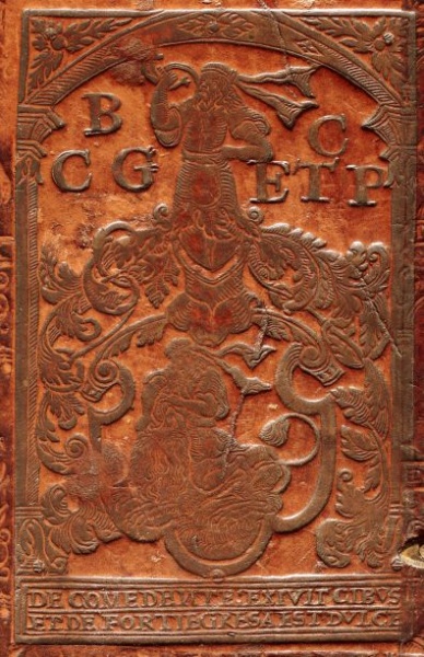 Plik:Samson jako godło i klejnot w superekslibrisie herbowym Bonawentury Chobieńskiego, Wielkopolska, ok. poł. XVI w., BWSD Włocławek, fot. P. Kurek.jpg