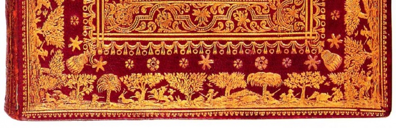 Plik:Łowieckie motywy, Sceny łowów na radełkowaniu późnobarkowej oprawy portugalskiej, po 1733, fot. wg Breslauer, Catalogue 110.jpg