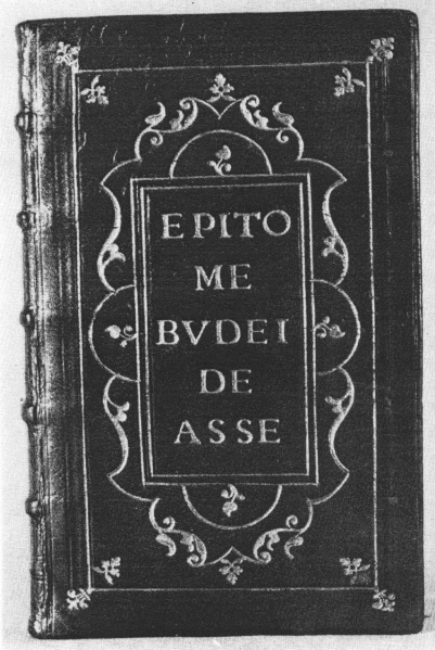 Plik:Tablica inskrypcyjna, Oprawa z dekoracją w formie tablicy inskrypcyjnej, Francja, ok. 1540, fot. wg Miner et al. 1957.jpg
