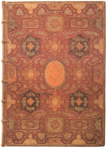Plik:Fanfare, Oprawa z późną formą dekoracji a la fanfare, Florimond Badier, Paryż, 1640, BnF Paris, fot. wg Coron 1998.jpg