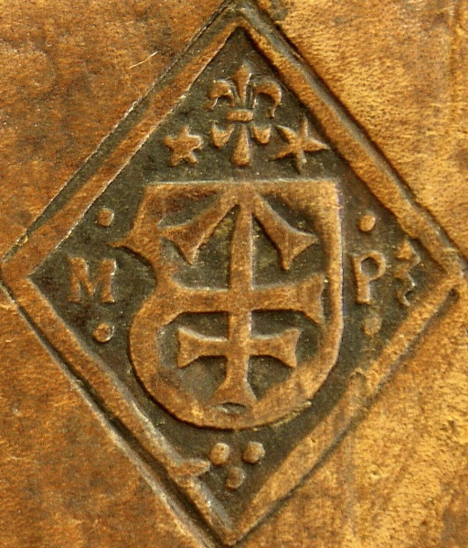 Plik:Tarcza herbowa, Tarcza gotycka turniejowa w superekslibrisie Piotra Świętopełka z Zambrzecza, 1481, Biblioteka Jagiellońska, Kraków, fot. A. Wagner.jpg