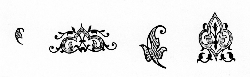 Plik:Szrafowanie, Przykłady tłoków w typie aldyńskim o szrafowanym tle, Francja, 1 poł. XVI w., wg Devaux 1977.jpg