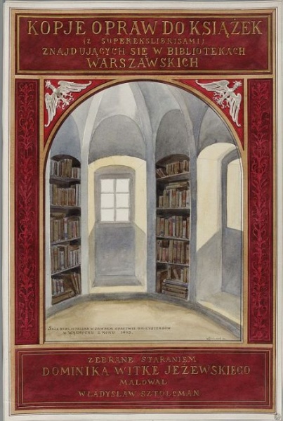 Plik:Ikonografia opraw, Projekt s. tyt. do Kopje opraw do książek..., D. Witke Jeżewski, Władysław Sztolcman, po 1909 r. fot. cyfrowe.mnw.jpg