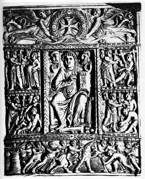 Plik:Dyptyk, Pięcioczęściowy dyptyk z Eczmiadzyna, Erewań, Muzeum Archeologiczne, fot. wg Steenbock 1965.jpg