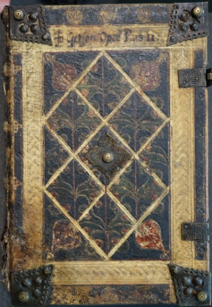 Plik:Lederzeichnung, Oprawa gotycka z dekoracją lederzeichningową, wyciskaną z tłoków i malowaną, Wrocław, 2 poł. XV w., BUWr, fot. A. Wagner.jpg