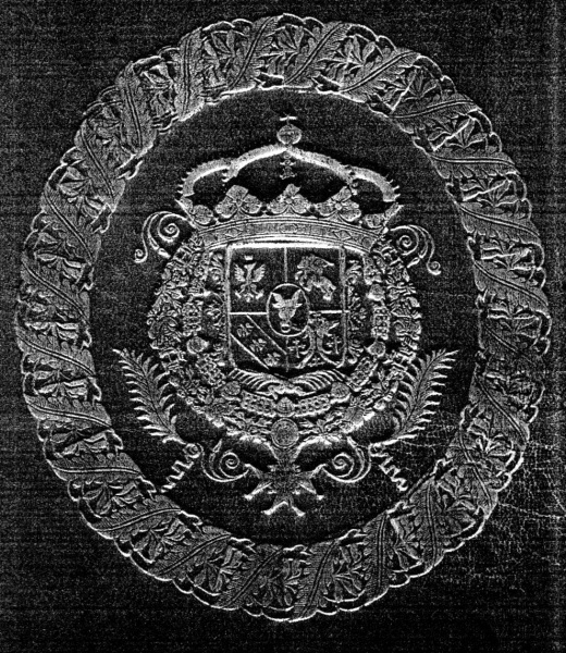 Plik:Koronka Luwru jako wieniec w superekslibrisie Stanisława Leszczyńskiego na oprawie z 1756 r., fot. wg Hordyński 1996.jpg