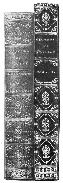 Plik:L'oiseau, Grzbiety opraw francuskich z XVIII w., zdobione motywem ptaka l'oiseau, wg Devaux 1995.jpg