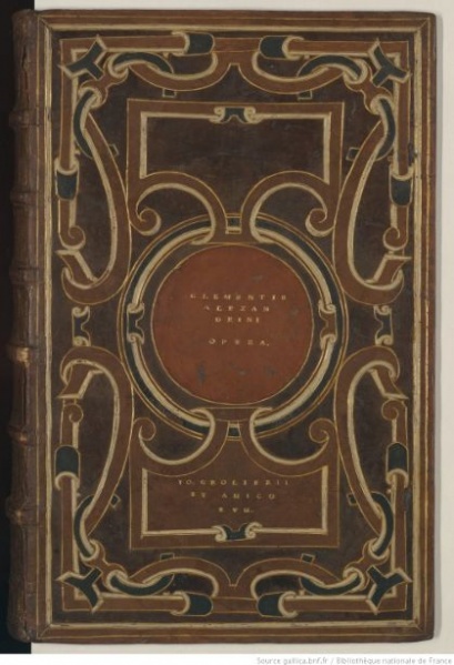 Plik:Mozeikowe opr., Oprawa mozaikowa o dekoracji kartuszowej z księgozbioru Jeana Groliera, Paryż, warsztat nieznany, ok. 1550-1555, fot. reliures,bnf.jpg