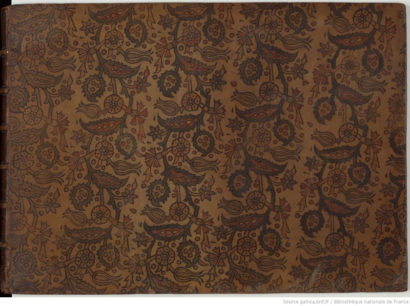 Plik:Grafika w introl., Okładzina skórzana pokryta ornamentem odbijanym z klocka drzew. Francja, Paryż, ok. 1625. 30, BnF paryż, reliures.b.jpg