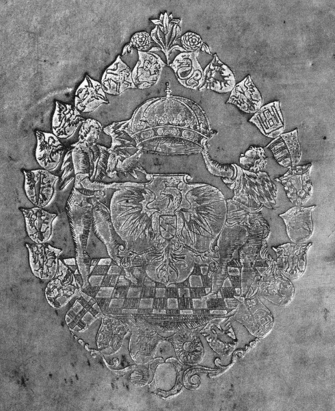 Plik:Trzymacz herbowy, Trzymacze herbowi w superekslibrisie donacyjnym Zygmunta III Wazy, 1630-1633, fot. wg Sidorowicz-Mulak 2015.jpg